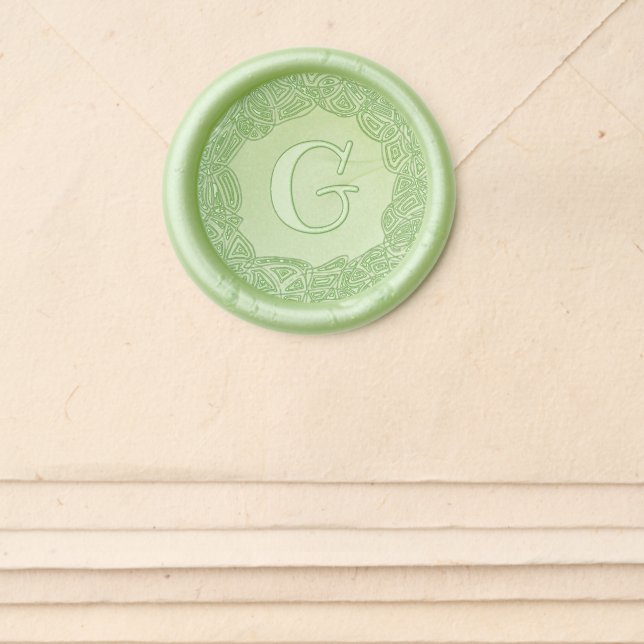 Initial  wax seal sticker (Front)
