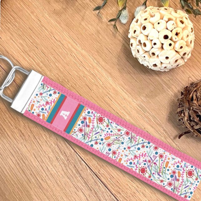 Initial Wildflowers Fun Inspirivity Wrist Keychain (Creator Uploaded)