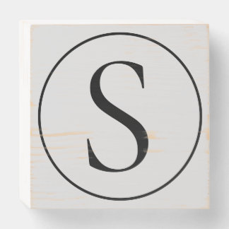 Initial Wood Block Sign