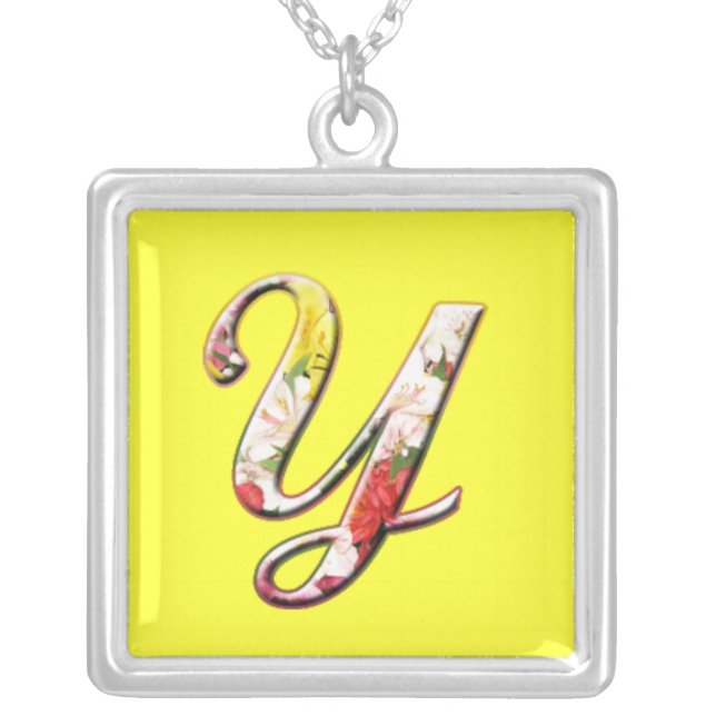 Initial Y Monogram Necklace (Front)