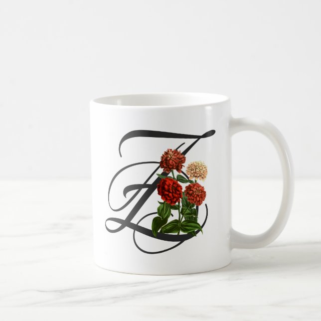 Initial Z, Zinnia Coffee Mug (Right)