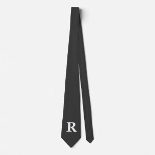 Initialed Formal Jet Color Chic Tie