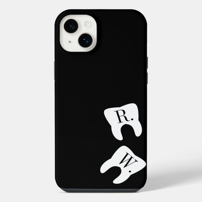 Initialed Teeth Dentistry Symbol Custom Iphone Case (Back)