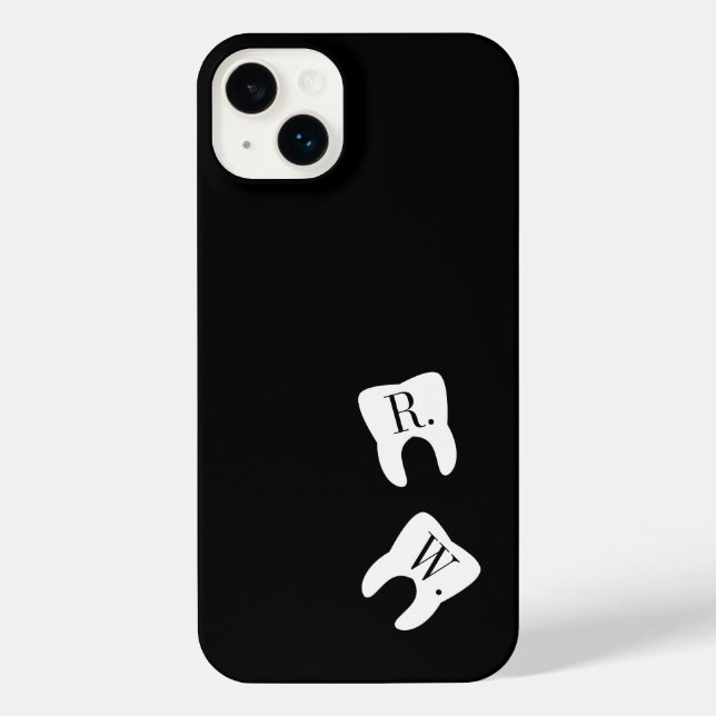 Initialed Teeth Dentistry Symbol Custom iPhone Case (Back)