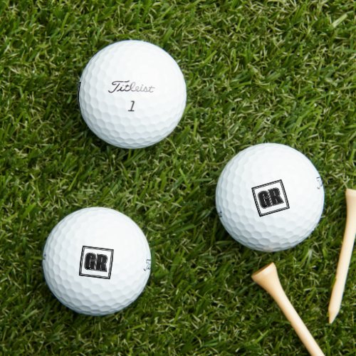 Initialed Titleist Pro V1 Golf Ball set gift box