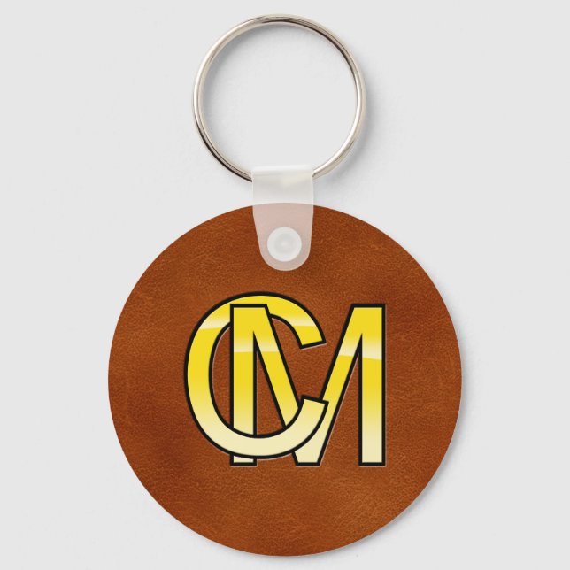 initiales  C et M en or Keychain (Front)