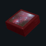 Initialled Christmas Tree Cluster - NGC 2264 Keepsake Box<br><div class="desc">Galaxies, Stars and Nebulae series A gorgeous outer space photograph featuring a colour image of the region known as NGC 2264 - an area of sky that includes the sparkling blue baubles of the Christmas Tree star cluster and the Cone Nebula. It was created from data taken through four different...</div>