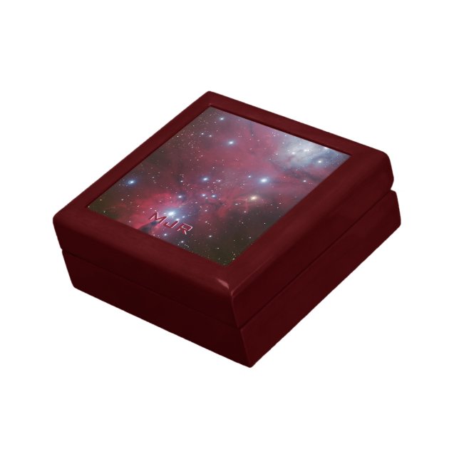 Initialled Christmas Tree Cluster - NGC 2264 Keepsake Box (Side)