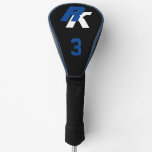 Initials Black White Blue Type Golf Head Cover