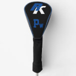 Initials Black White Blue Type Golf Head Cover Initials Black White Blue Type Golf Head Cover