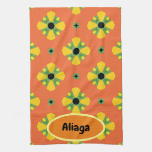 INITIALS Bright Birthday or Anniversary Gift  Kitchen Towel