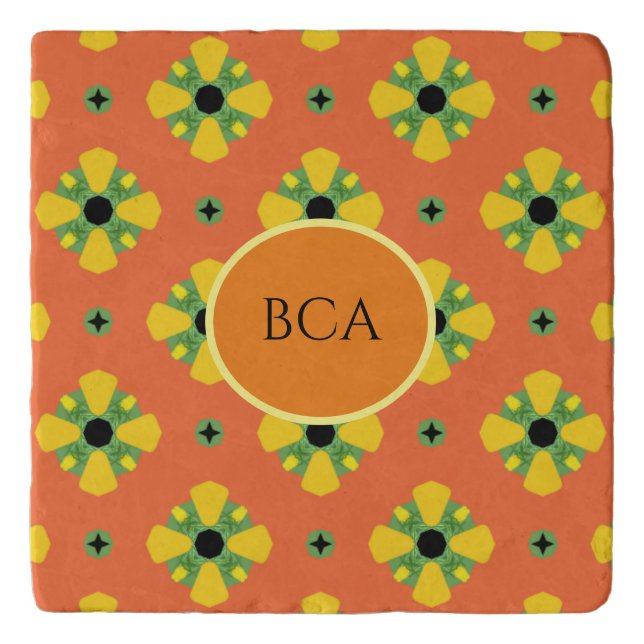 INITIALS Bright Birthday or Anniversary Gift   Trivet (Front)