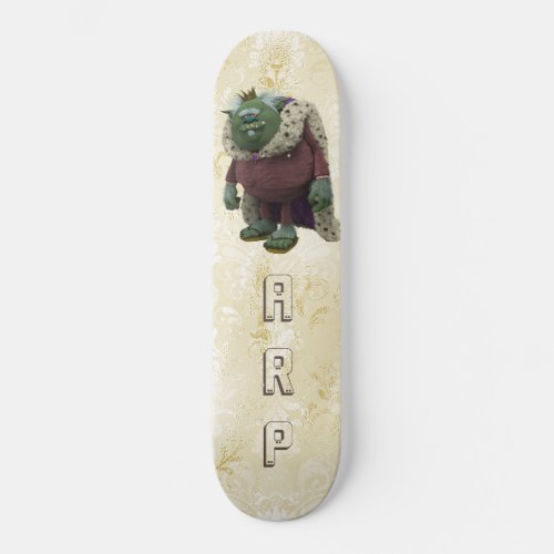  Initials Damask Royal Troll AP89 Skateboard