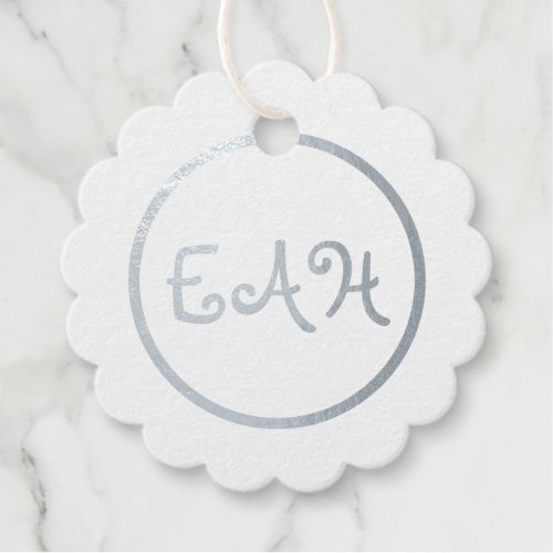 Initials Foil Favor Tag