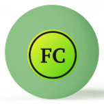 Initials Green Gradient Ping Pong Ball Initials Green Gradient Ping Pong Ball