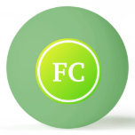 Initials Green Gradient Ping Pong Ball Initials Green Gradient Ping Pong Ball