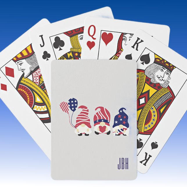 Initials, July 4th Gnomes Deck of Playing Cards (Creator Uploaded)