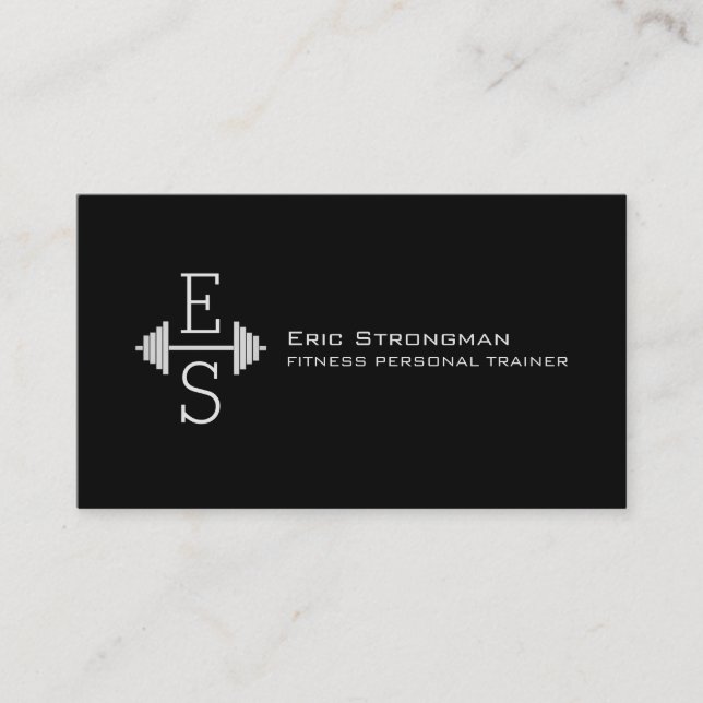 Initials logo modern style business card (Front)