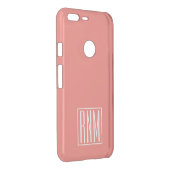 Initials Monogram | Coral Uncommon Google Pixel XL Case (Back/Right)