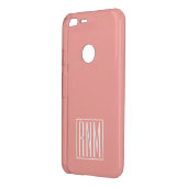 Initials Monogram | Coral Uncommon Google Pixel XL Case (Back/Left)