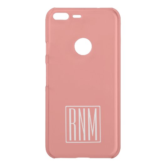 Initials Monogram | Coral Uncommon Google Pixel XL Case (Back)