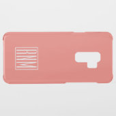 Initials Monogram | Coral Uncommon Samsung Galaxy Case (Back (Horizontal))