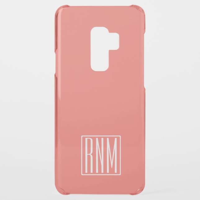 Initials Monogram | Coral Uncommon Samsung Galaxy Case (Back)