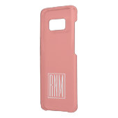 Initials Monogram | Coral Uncommon Samsung Galaxy Case (Back/Left)