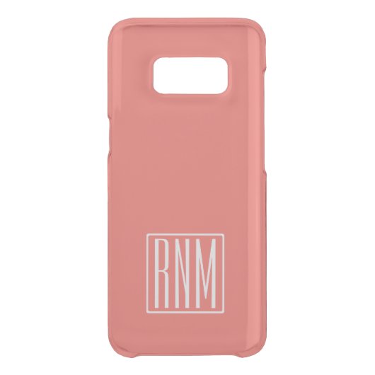 Initials Monogram | Coral Uncommon Samsung Galaxy Case (Back)