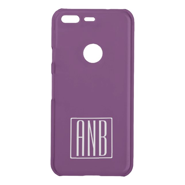 Initials Monogram | Deep Purple Uncommon Google Pixel Case (Back)
