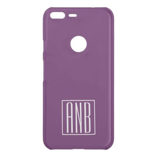 Initials Monogram  Deep Purple Uncommon Google Pixel XL Case