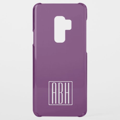 Initials Monogram  Deep Purple Uncommon Samsung Galaxy S9 Plus Case