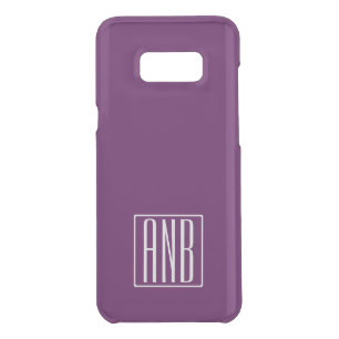 Initials Monogram   Deep Purple Uncommon Samsung Galaxy S8+ Case
