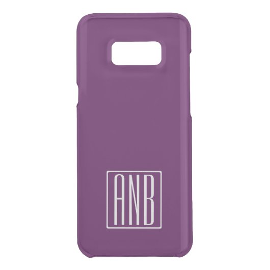Initials Monogram | Deep Purple Uncommon Samsung Galaxy Case (Back)
