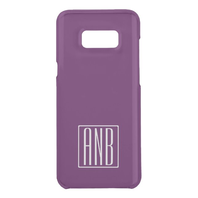 Initials Monogram | Deep Purple Uncommon Samsung Galaxy Case (Back)