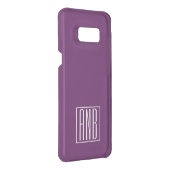 Initials Monogram | Deep Purple Uncommon Samsung Galaxy Case (Back/Right)