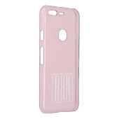 Initials Monogram | Light Pink Uncommon Google Pixel Case (Back/Right)