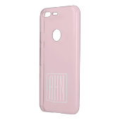 Initials Monogram | Light Pink Uncommon Google Pixel Case (Back/Left)