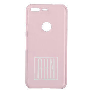Initials Monogram   Light Pink Uncommon Google Pixel Case