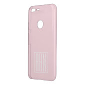 Initials Monogram | Light Pink Uncommon Google Pixel XL Case (Back/Left)