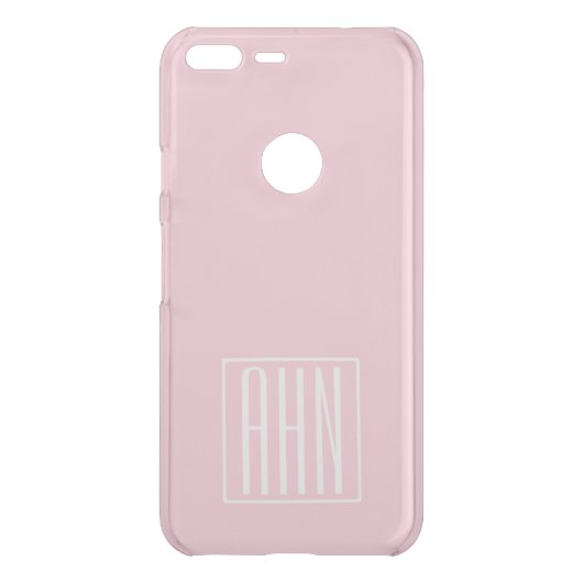 Initials Monogram | Light Pink Uncommon Google Pixel XL Case (Back)
