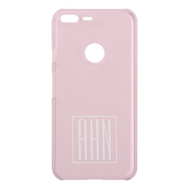 Initials Monogram | Light Pink Uncommon Google Pixel XL Case (Back)