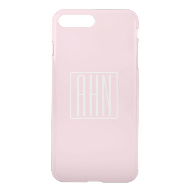 Initials Monogram | Light Pink Uncommon iPhone Case (Back)