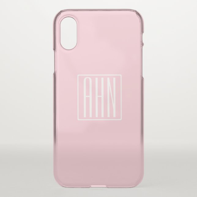 Initials Monogram | Light Pink Uncommon iPhone Case (Back)