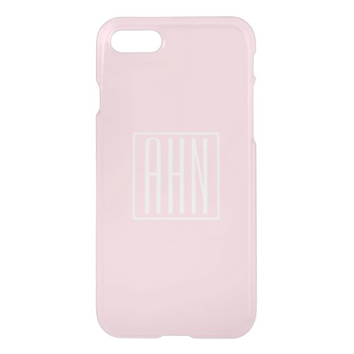 Initials Monogram  Light Pink iPhone SE87 Case