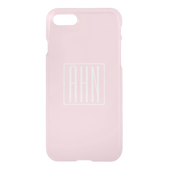 Initials Monogram | Light Pink Uncommon iPhone Case (Back)