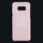 Initials Monogram | Light Pink Uncommon Samsung Galaxy S8  Case<br><div class="desc">Soft light pink with your custom monogram...  upbeat & modern.</div>