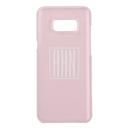 Initials Monogram | Light Pink Uncommon Samsung Galaxy Case (Back)