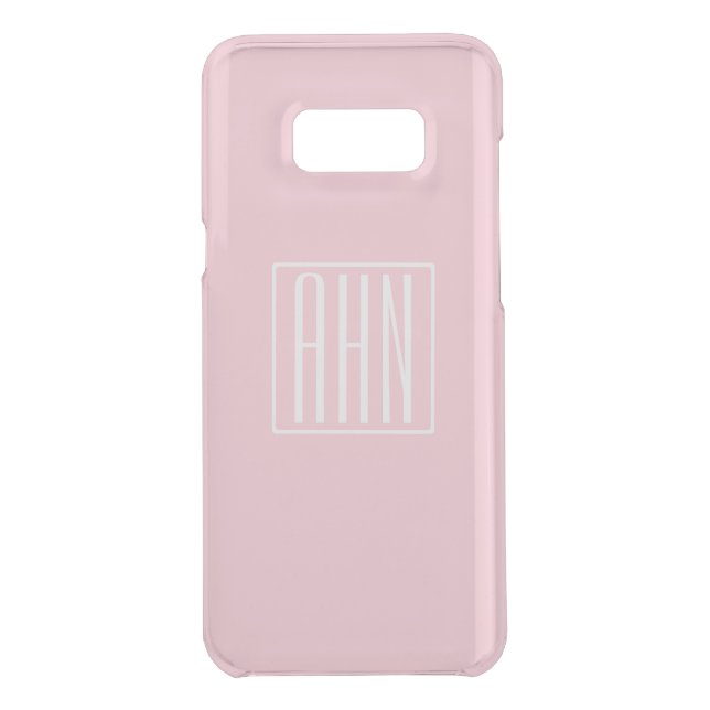 Initials Monogram | Light Pink Uncommon Samsung Galaxy Case (Back)