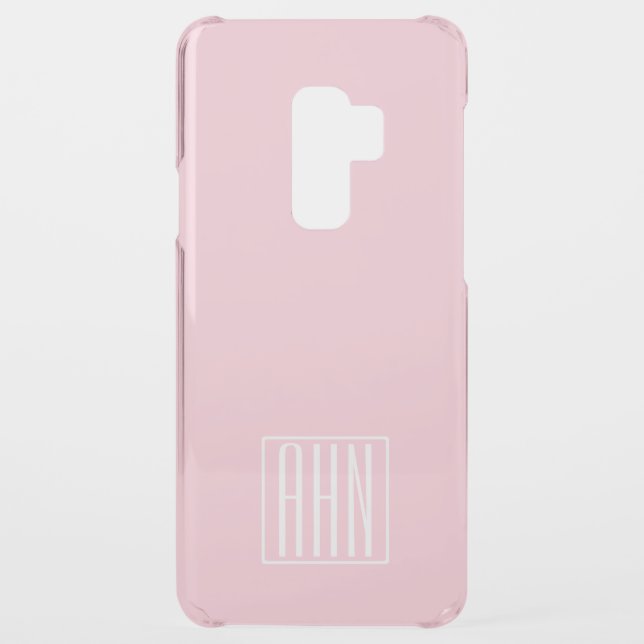 Initials Monogram | Light Pink Uncommon Samsung Galaxy Case (Back)